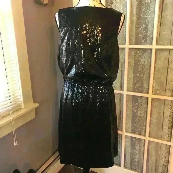 WHBM Black Sequined Dress - Picture 3 of 4